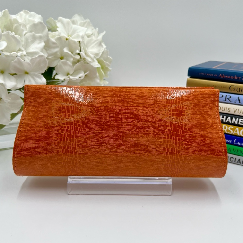 VGUC Michelle LaLonde Orange Clutch/Shoulder Bag